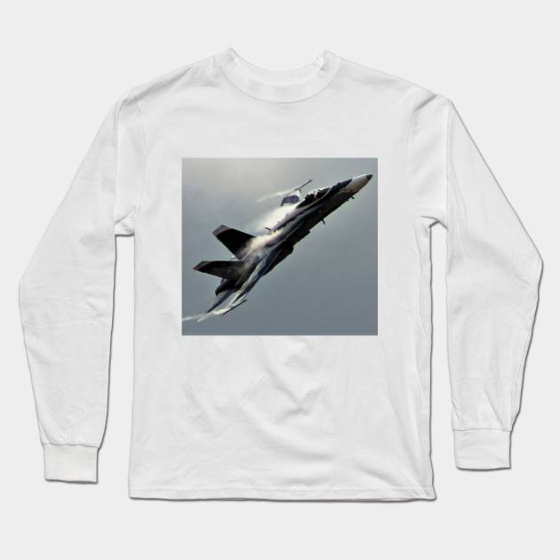 F-18 Hornet Vapor Turn Long Sleeve T-Shirt by acefox1